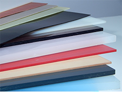 assorted plastic sheets of varying thicknesses and colors