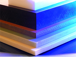 assortment of plastic sheets by thickness